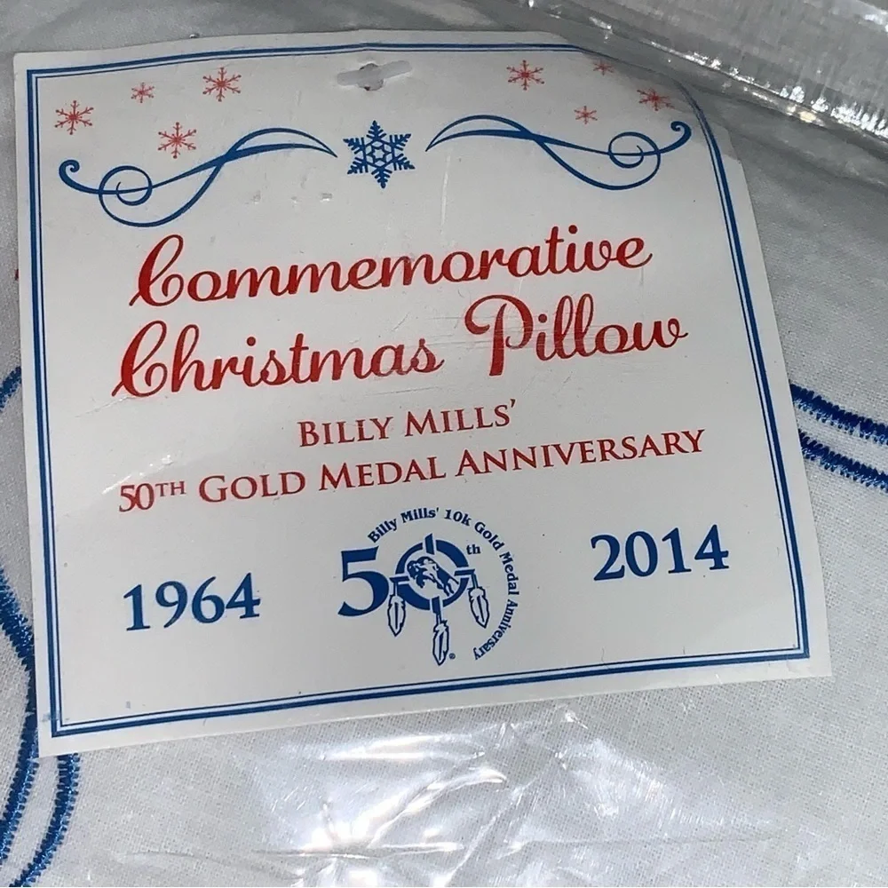 50TH ANNIVERSARY BILLY MILLS CHRISTMAS PILLOW 2014 10